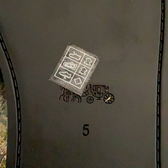 Black suede with flowers Coach slides - Picture 5 of 5